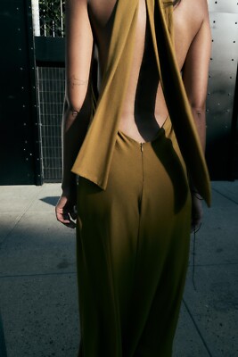 backless evening dresses Green Mermaid Elastic Satin V-neck Backless Prom Dresses, Party Dress, MP916 main image 0