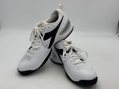 Diadora Men`s Speed Blushield Fly 4 Clay Tennis Shoe, White/Black 175582-C0351