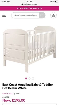 angelina cot bed east coast