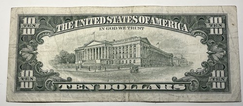 1985 $10 Ten Dollar Bill Federal Reserve Note New York Vintage Old Currency - Picture 4 of 6