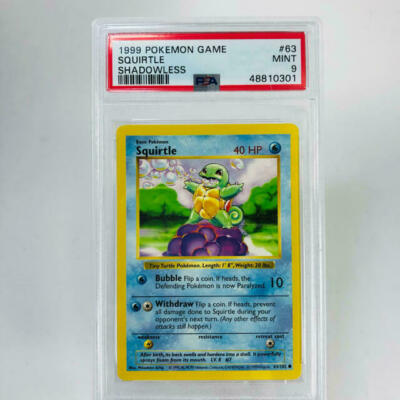 ゼニガメ 英語版 Shadowless Squirtle PSA9 Pokemon Base Set