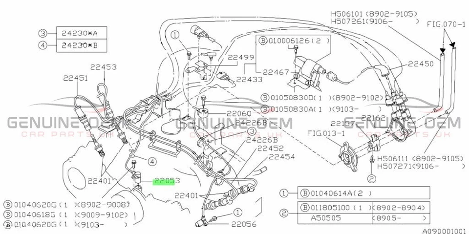 Genuine Subaru Crankshaft Sensor Crank Angle Impreza WRX 92-96 Legacy 22053AA010 - Image 4 of 4