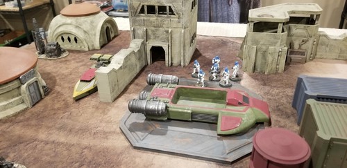 Open Second Level Corner Desert Building for 28mm Legion Sci-fi Tabletop Terrain - Picture 7 of 11
