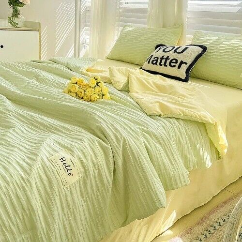 Freshness Seersucker Summer Blanket Set Skin-friendly Duvet Lightweight Quilt
