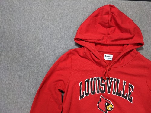Champion Hoodie Cardinals Sweatshirt Red Medium Long Sleeve Louisville EUC Women - Picture 4 of 11