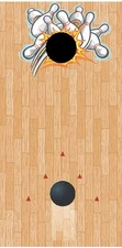 Bowling strike Cornhole board game decal wraps Style B