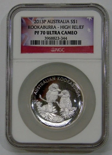 Australia - 2013 P - Proof 1 oz. .999 Silver Kookaburra - NGC PF 70 Ultra Cameo 