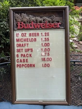 Vintage 1986 Awesome  Budweiser Message Board with Tab-in-Fonts