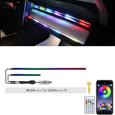 RGB LED APP-Fernbedienung Ambient-Licht Versteckter Acryl-Lichtstreifen für Auto