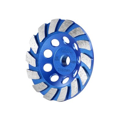 SALI 4.5 Inch Concrete Grinding Wheels 14 Turbo Diamond Segments 5/8-11 Arbor...