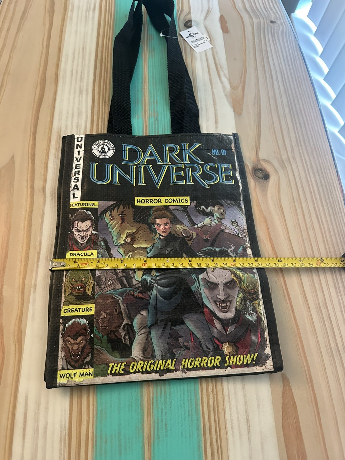 New Universal Studio 2025 Dark Universe Small Reusable Tote Zip Top NWT