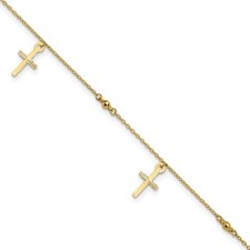 Gold Cross Pendant Necklace for Men and Women Religious Charm Faith Jewelry