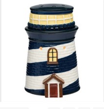 Scentsy Lighthouse Wax Warmer Full Size Nautical Blue White Retired w/ Box