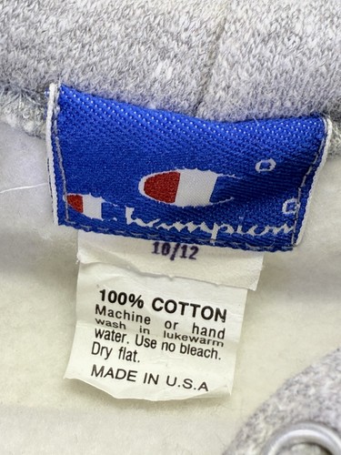 Neu mit Etikett Vintage Champion Reverse Weave besticktes graues Sweatshirt hergestellt in den USA MEDIUM - Bild 12 von 15