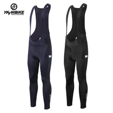 YKYWBIKE Men Cycling Bib Pants Tights Pocket Trousers Pro Road Bike Long Pants