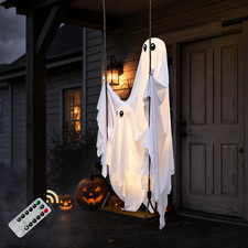 Halloween Decorations Outdoor, 4.3FT Swinging Ghost Hanging Decor