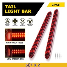 4PCS 15" Red Car Truck Trailer 11LED Strip Tail Reverse Signal Clearance Light