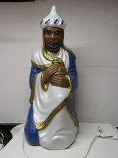 VTG 28" General Foam Christmas Nativity Blue Wiseman Magi King Lighted Blow Mold