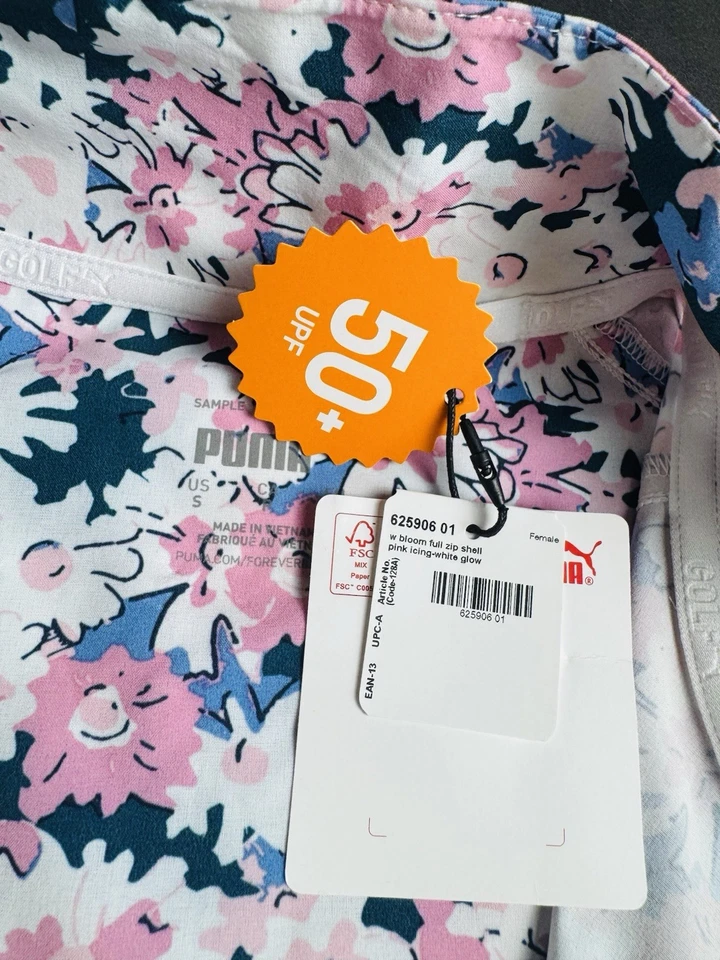Puma Women's Golf Floral Jacket Size S. (B.171/1) - Image 4 of 4