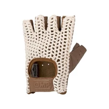 OMP Racing Tazio Vintage Glove Cream/Brown Leather - SizeM