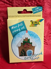 Folia Bringmann Mini Felt Sewing Kit 52914 Gingerbread House Ornament NIP Xmas