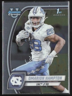 2024 Bowman Chrome Base Omarion Hampton North Carolina #198