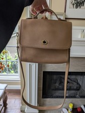 Coach Tan Leather Used Purse 9.75x7 inches approx