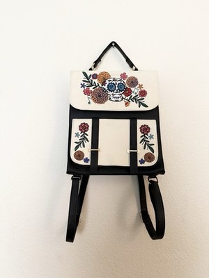   authentic disney pixar coco embroidery floral mini backpack