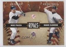 2004 Donruss Leather & Lumber Rivals 857/2499 Mike Piazza Roger Clemens HOF sh7