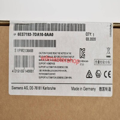 6ES7 193-7DA10-0AA0 NEW SIEMENS 6ES7193-7DA10-0AA0 Terminal Module for ET200iSP