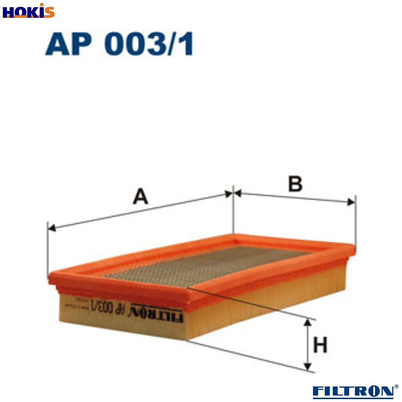 AIR FILTER AP 003/1 FOR PLYMOUTH VOYAGER/GRAND DODGE CHRYSLER TOWN/&/COUNTRY