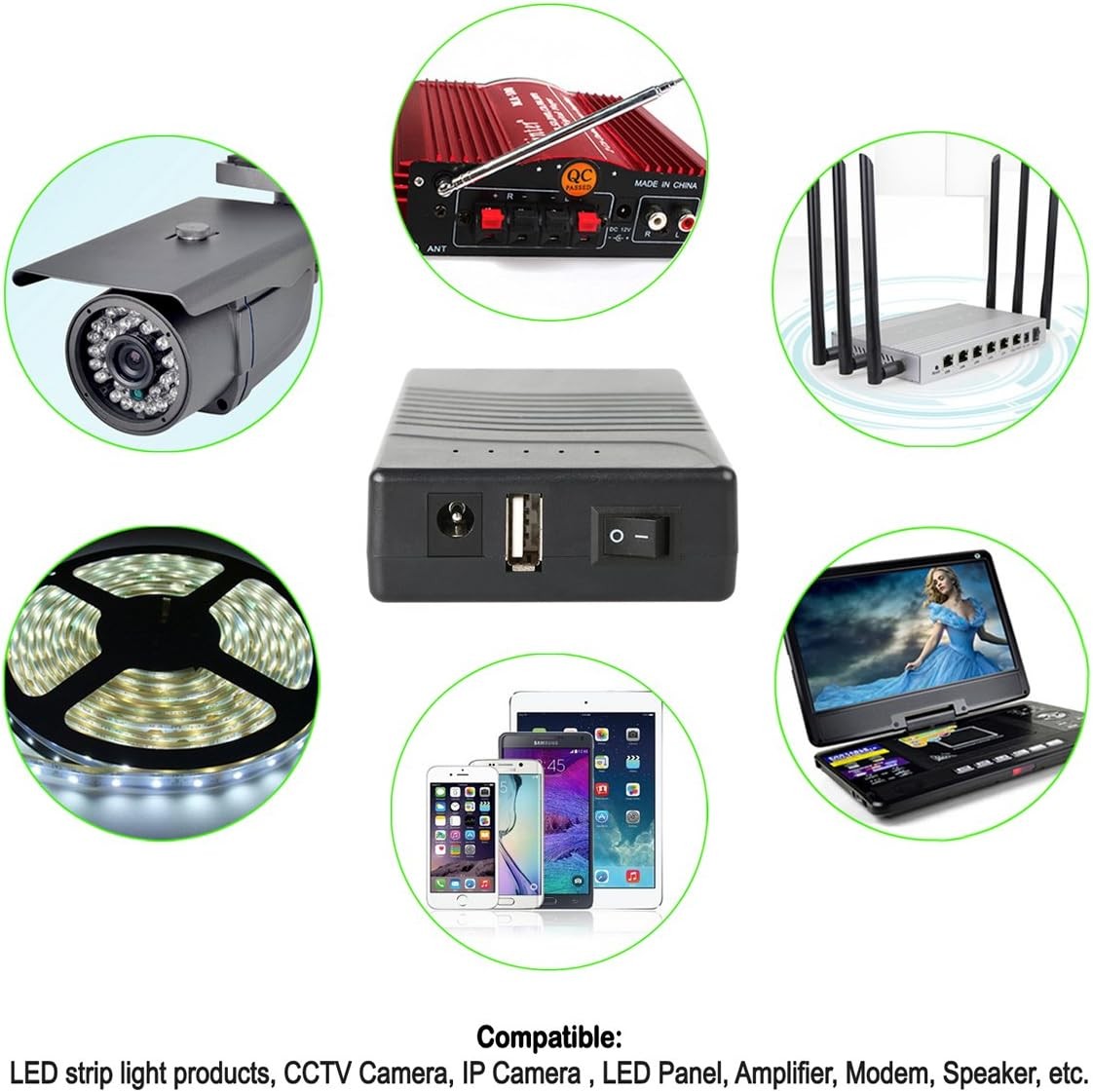 Talentcell Rechargeable 12V 3000mAh Lithium ion Battery Pack for LED Strip,... 