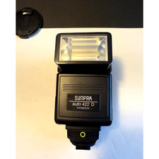Sunpak Auto 422D Thyristor Camera Flash for Hot Shoe Mount Cameras