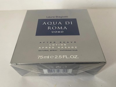 Aqua Di Roma Uomo by Laura Biagiotti 75ml After Shave Lotion New in Sealed Box