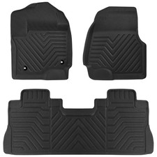Floor mats for F250 F350 F450 Crew Cab 2017-2025 with Fold Flat Storage Floor