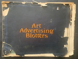 Vintage 1940’s Art Advertising Blotters Book Litho Made In USA