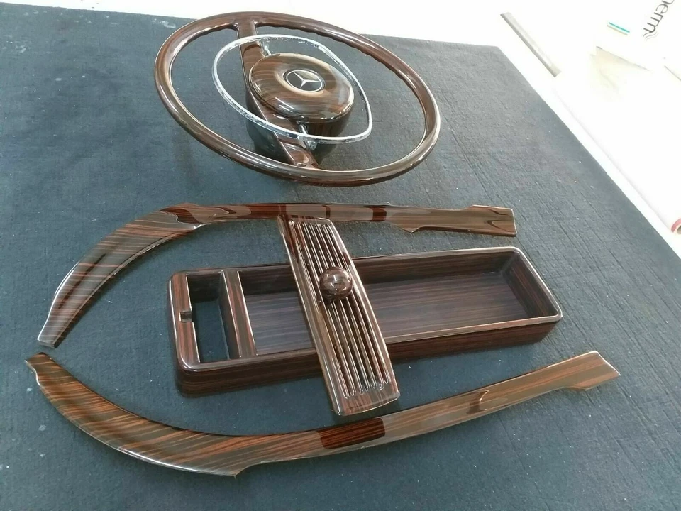 For Mercedes Benz Classic W113 Wood Trim Set Steering 230-280sl Pagoda Makkasar - Изображение 2 из 4