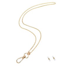 Lanyards for ID Badges Necklace Chain Lanyard for Keys Gold Stainless Steel I...