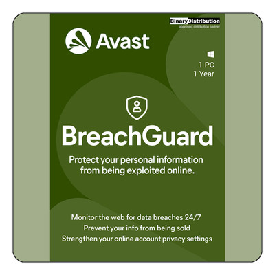 Avast BreachGuard 2026 - 1 PC - 1 Year - Privacy & Leak Protection [Download]