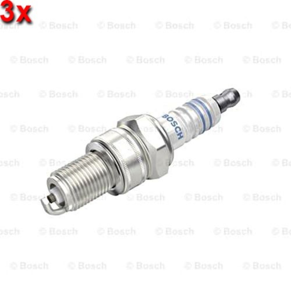 BOSCH 3x Spark Plug For AUSTIN AUTOBIANCHI CHEVROLET DAIHATSU 71-18 0242235707