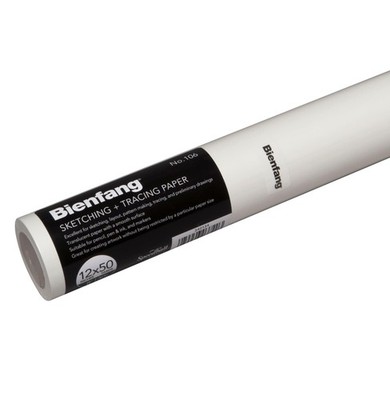 Bienfang Sketching & Tracing Paper Roll, White, 12 Inches x 50 Yards - for