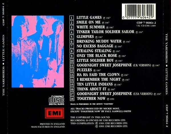 The Yardbirds - Little games (18 tracks) EMI 1991 - Bild 2 von 4