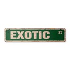 Exotic Vintage Plastic Street Sign cat breed feline kitty kitten | Indoor/Out.