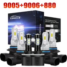 FOR GMC Yukon XL 1500 2500 2000-2006 LED Headlights High/Low Fog Light Bulbs Kit
