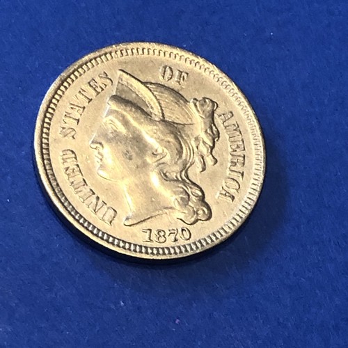 1870 3 Cent Nickel Au/Uncirculated Very Nice Sharp Unc - Picture 7 of 16
