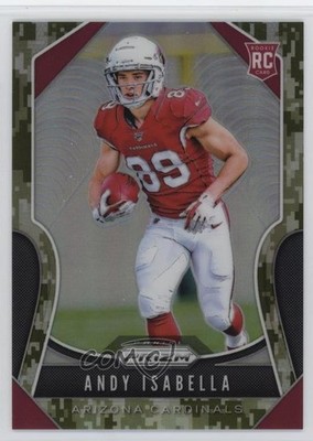 2019 Panini Prizm Rookies Camo Prizm /25 Andy Isabella #349 Rookie RC 3pb