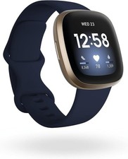 Fitbit Versa 3 Activity Tracker - Blue/Gold  Aluminum - Grade C