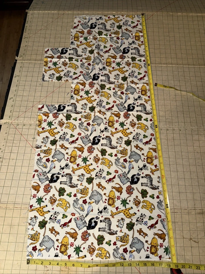 Vintage 1995 Alexander Henry NOAH’S FRIENDS Fabric Bird Animals - Image 2 of 3