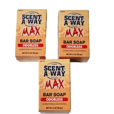 Scent-A-Way MAX Bar Body Soap Hunting Neutralizes Odorless 3.5 Oz Pack of 1 USA