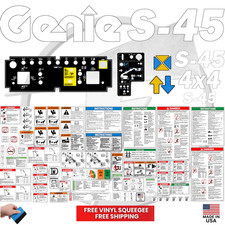 Fits Genie S-45 Decal Kit Boom Lift Stickers - Free Shipping - 3m Vinyl